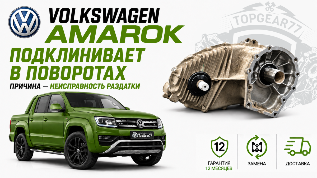 Volkswagen Amarok подклинивает в поворотах: ремонт раздатки